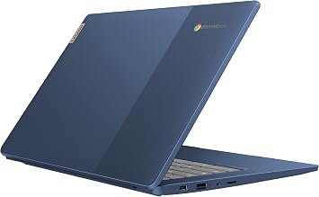 Lenovo IdeaPad Slim 3 14 Chromebook Laptop (14 FHD Touchscreen, 8-Core MediaTek Kompanio 520, 4GB RAM, 128GB(64GB eMMC+64GB SD)), Webcam, 13.5-Hrs Long-Battery Life, IST Card, Chrome OS, Abyss Blue