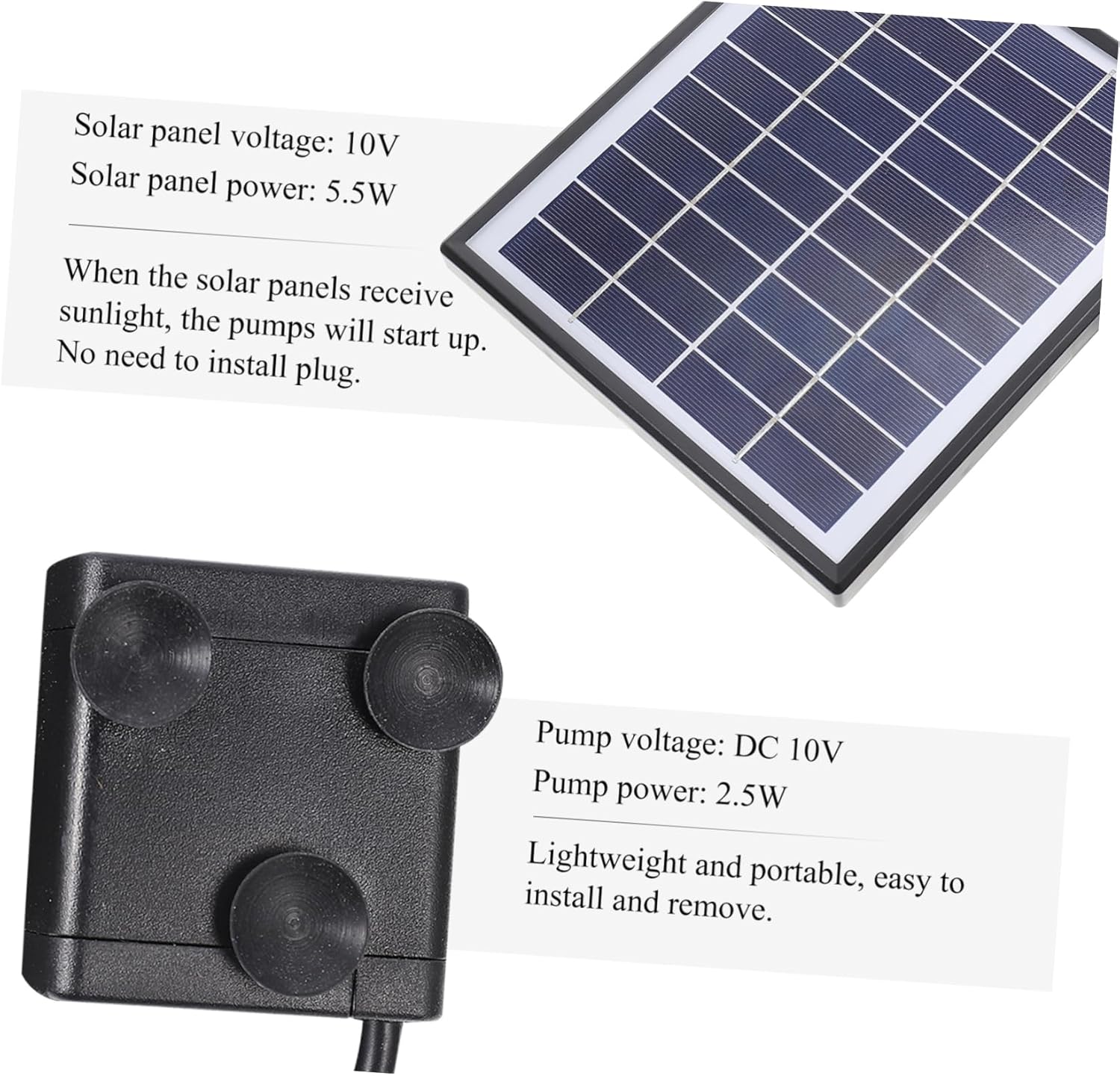 BESTonZON 1set Solar Powered Fountain Pump Floating Water Fountain for Outdoor Garden Bird Bath and Ponds Energy Saving Easy to Clean