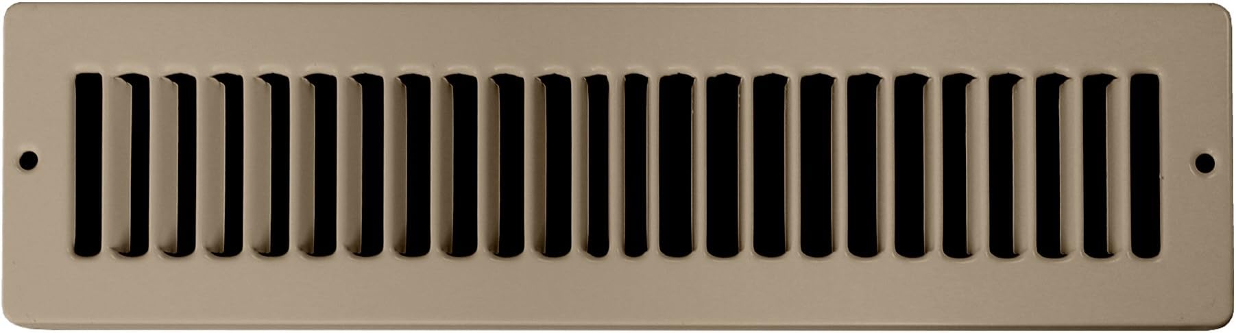 Accord ABTSBR210 Toe Space Grille with 1/2-Inch Fin Louvered, 2-Inch x 10-Inch(Duct Opening Measurements), Brown