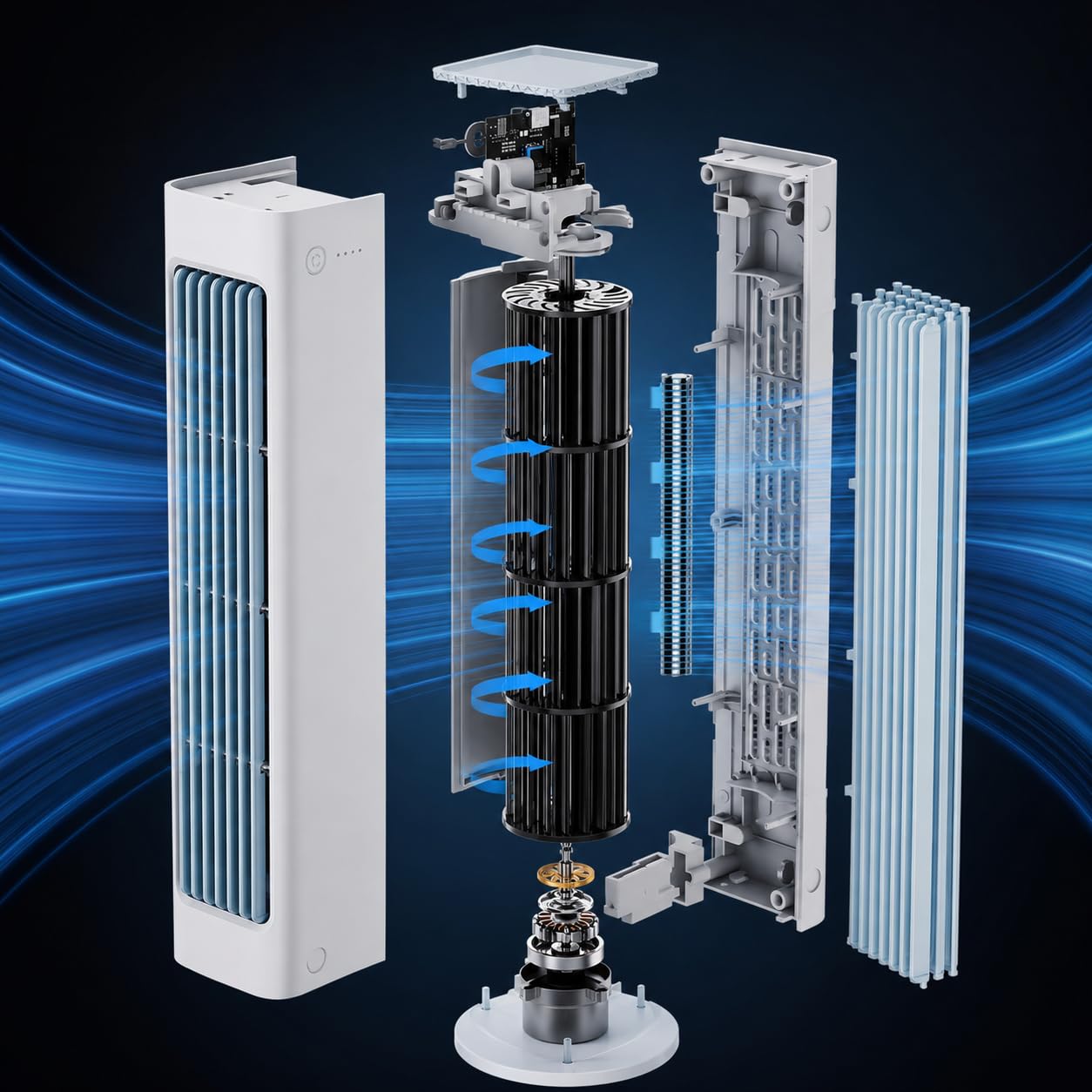 AirZuma klimaanlage, Polar Breeze Tragbare Klimaanlage AirZuma Portable AC Mobile Kühlung Mit CoolCore Technologie 30 Sek Schnelle Abkühlung Akku Betrieb Leise Für Zuhause Büro Reise