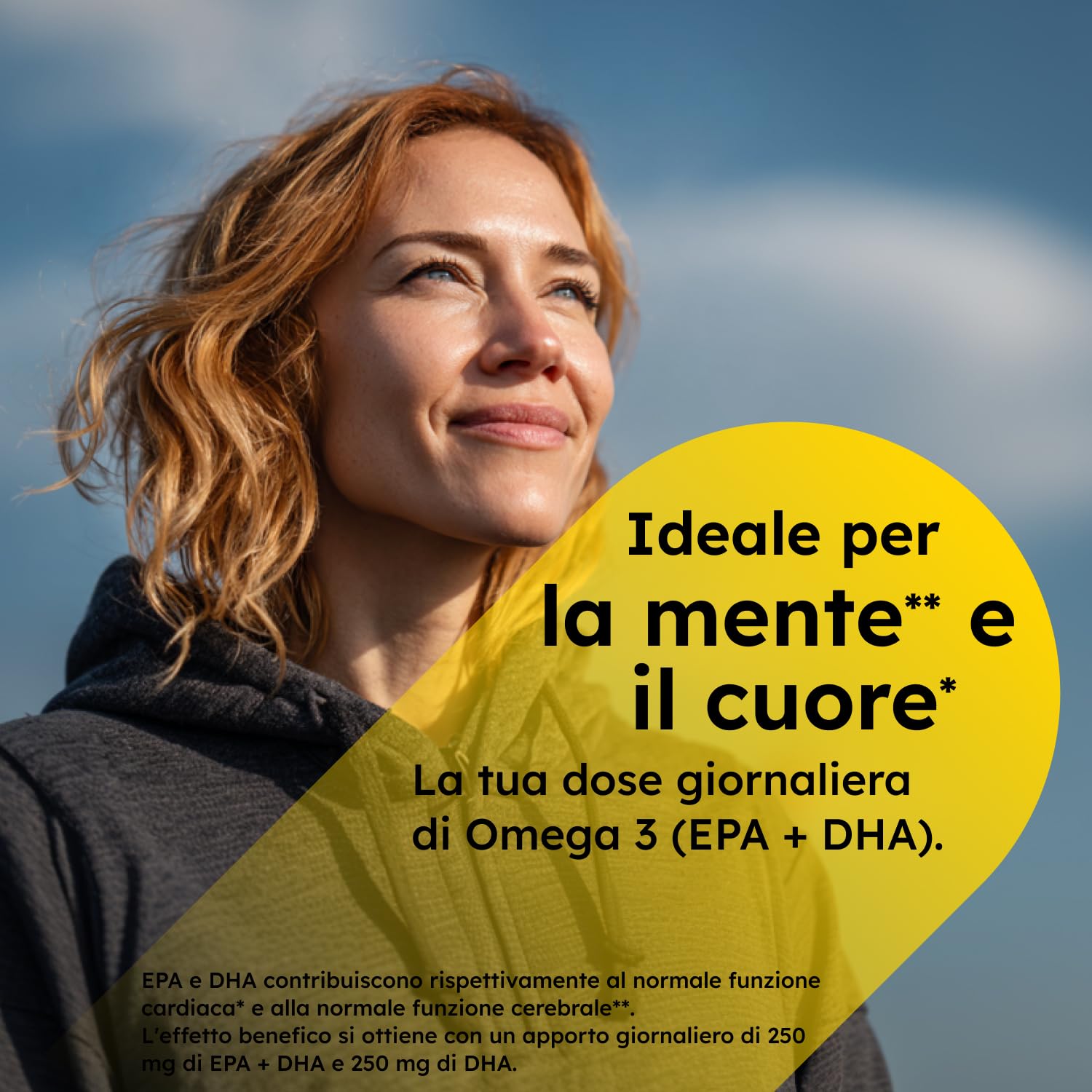 Supradyn Omega 3 Integratore, olio di pesce 1000 mg per capsula con 600 mg di Omega-3, EPA 300 mg + DHA 250 mg, formula concentrata con vitamina E, 60 capsule
