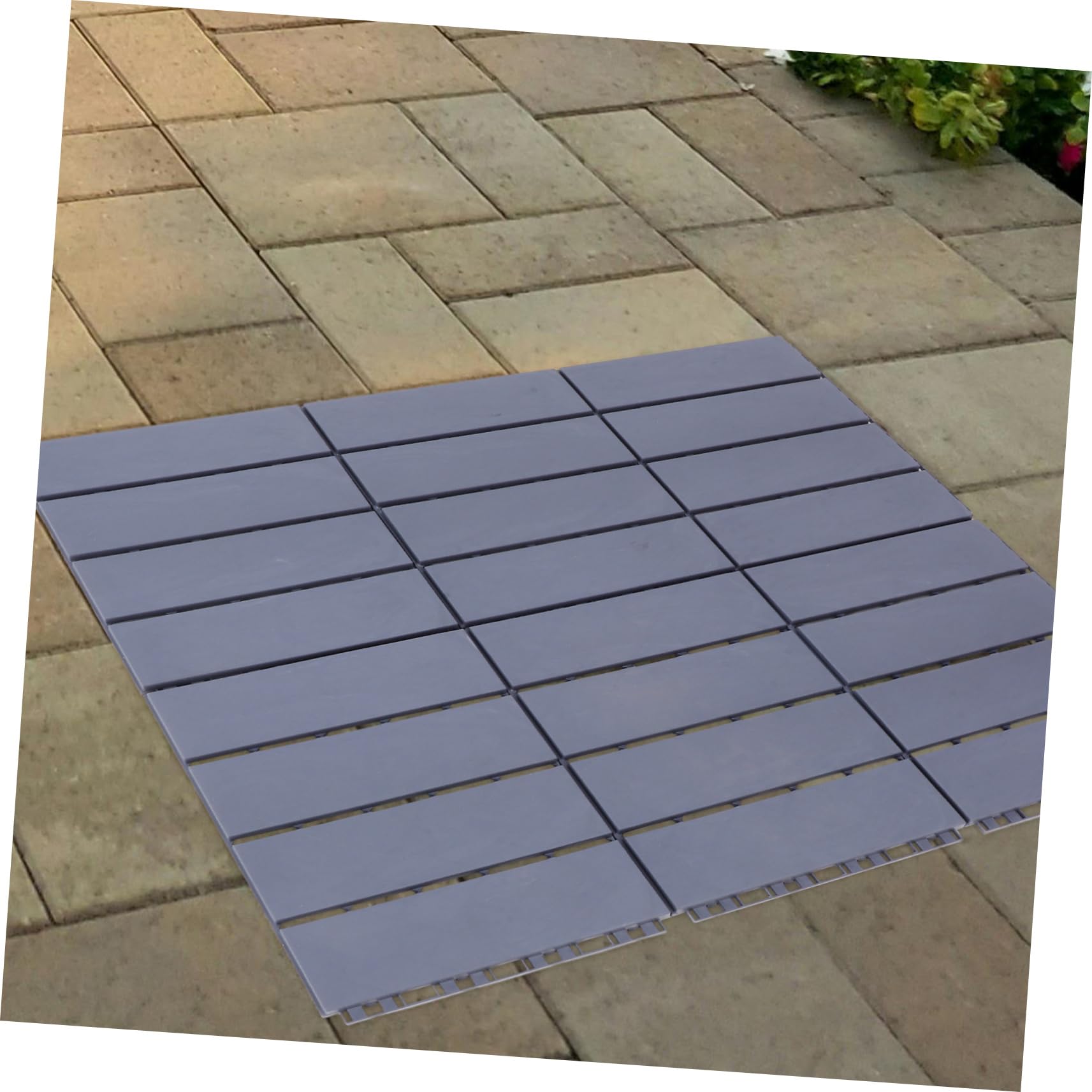 Uonlytech 6 Baldosas de Plástico Pp para Suelo de Patio y Baño, Instalación Fácil y Desmontaje Sencillo, Ideales para Decoración de Exteriores y Terrazas