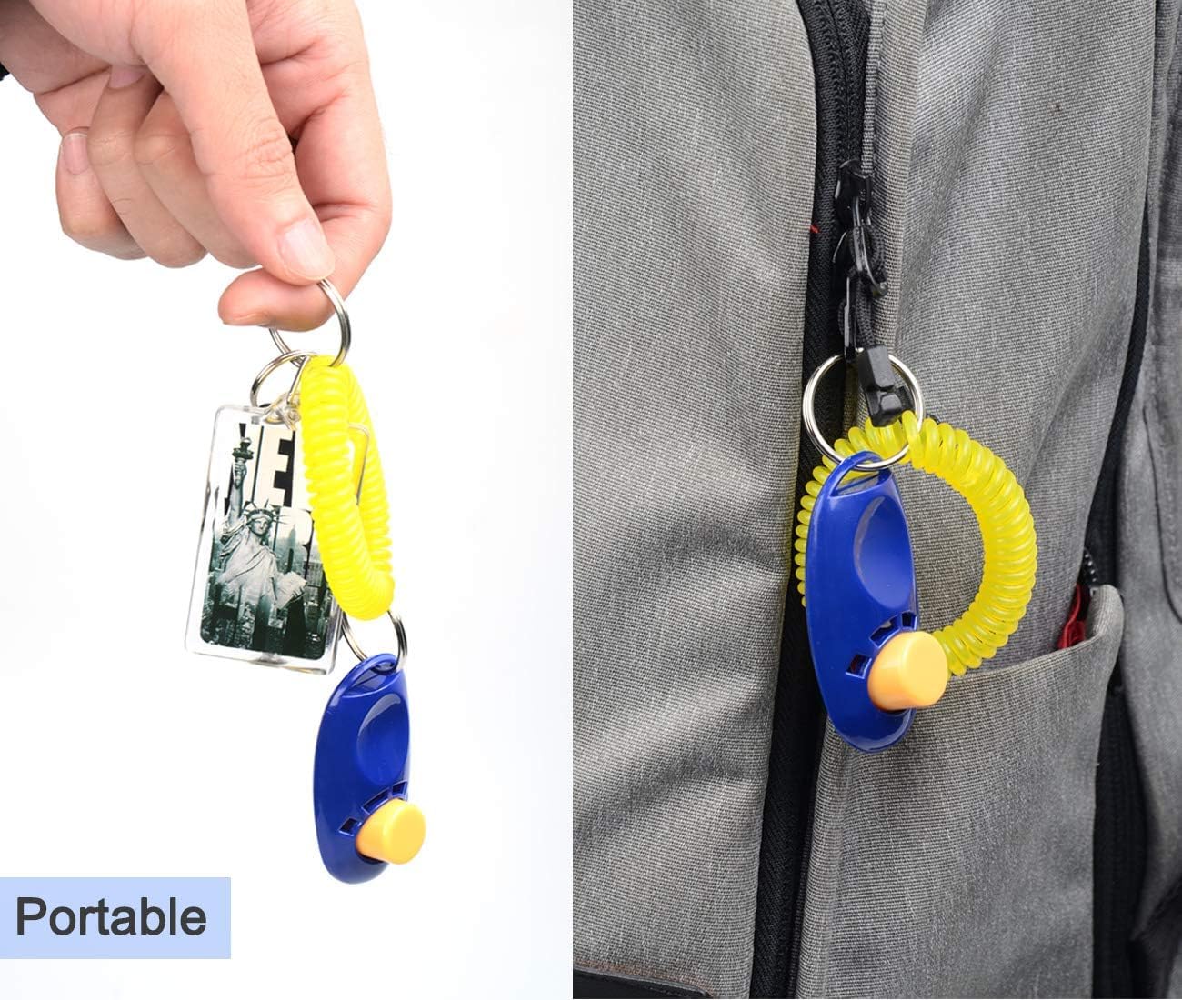 ONELINK MALL Universal Animal Pet Dog Training Clicker with Wrist Bands Strap, Dog Clickers for Pet Dog Training & Obedience Aid 4