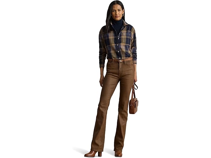 Relaxed Fit Plaid Cotton Twill Shirt - Image 3