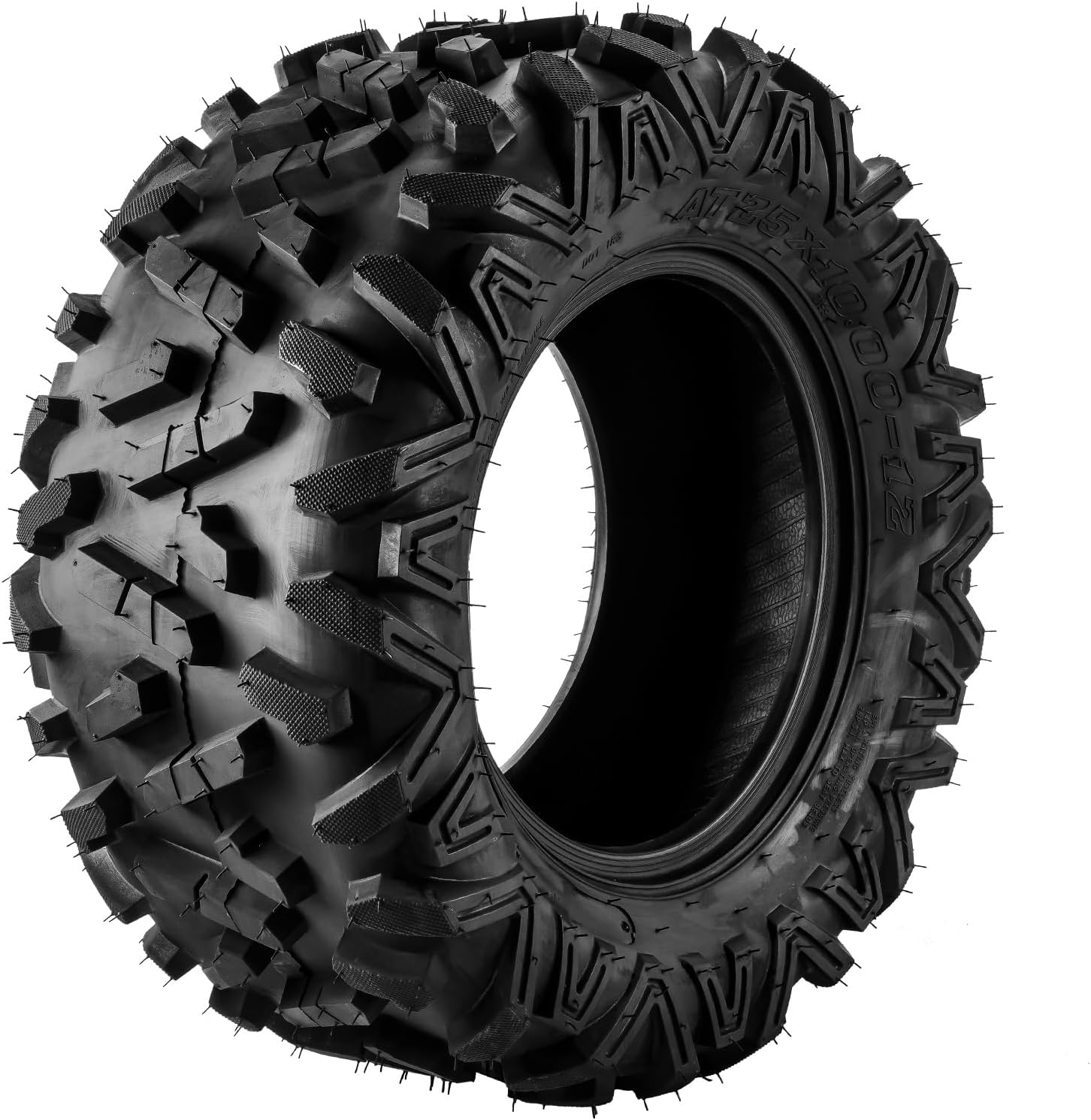 Torchbeam 25x10x12 ATV UTV Tire All-Terrain Off-Road, 6 PR 25x10-12 ATV Tires, Z-199-1 Mud Sand Trial Tire, Set of 2