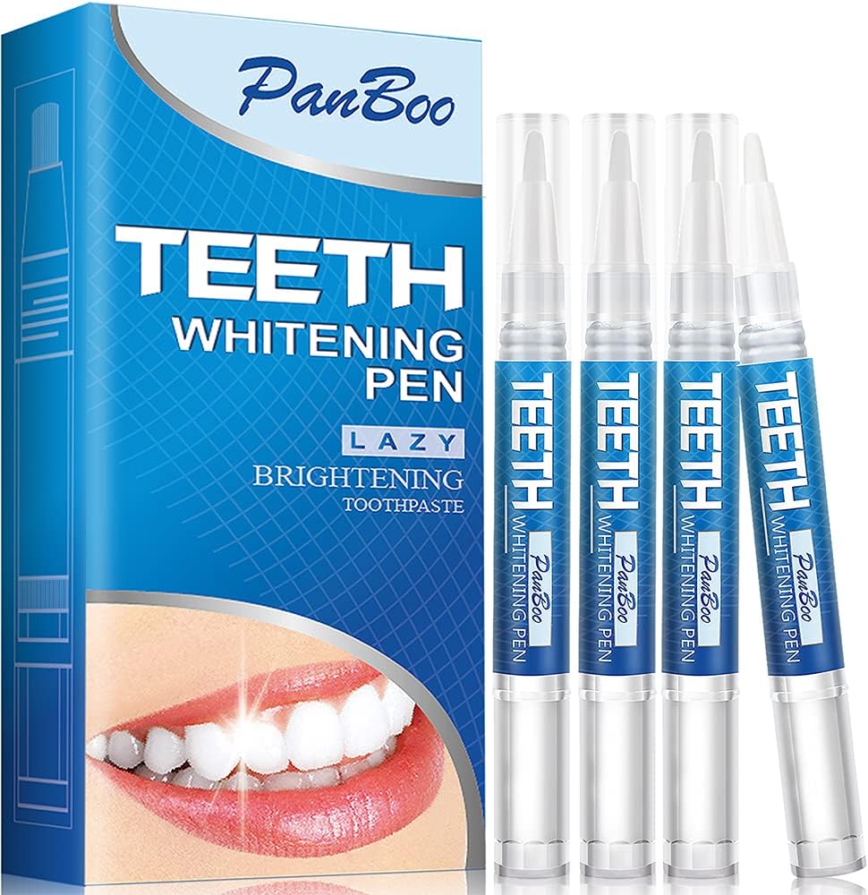 Teeth Whitening Pen, Use Twice a Day Up to 1-6 Shade Whiter in 1-2 Weeks, 4 No Sensitivity Pens, 70+ Whitening Treatments, Effective, Pain Free and Enamel Safe, Easy to Use at Home Travel, Flavourless