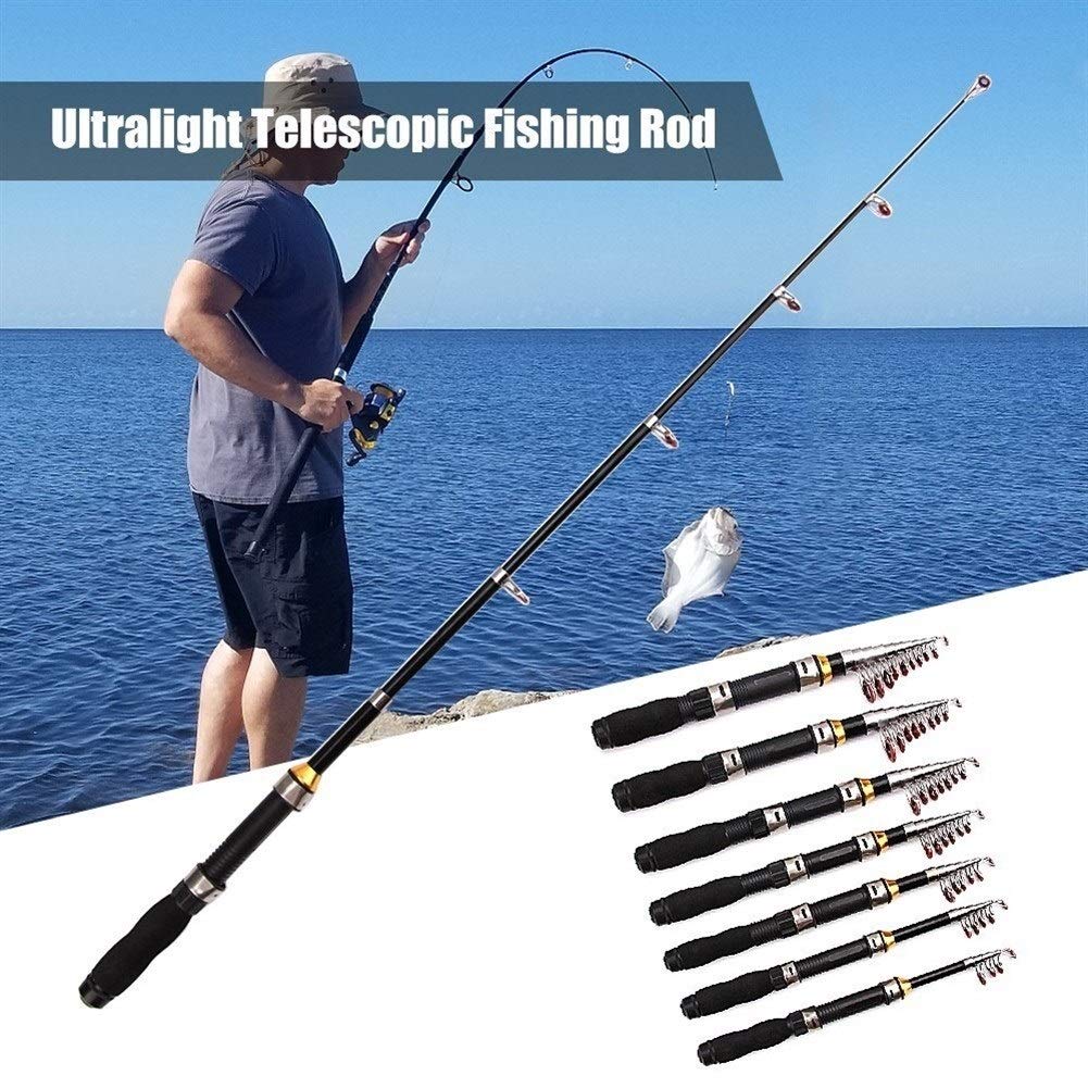 Amazon | 釣りロッドは、ポータブル伸縮釣りロッド1.0メートル - 2.3