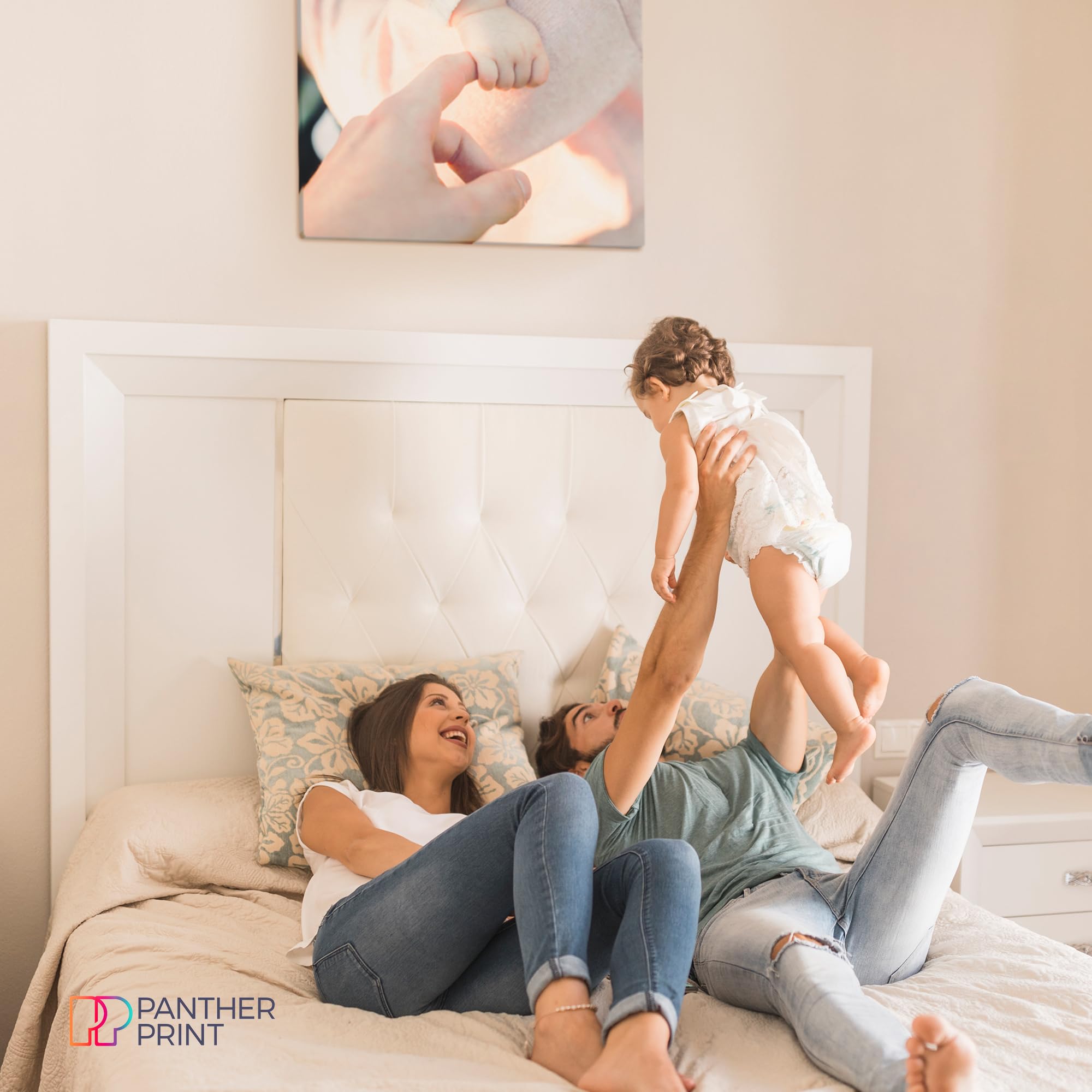 Panther Print Lienzo Personalizado con Foto, Lienzos de Fotos de Tu Familia y Mascotas en Lienzo, Lienzos Personalizados con Fotos, Cuadro Foto Ocasiones Especiales, 76x51cm
