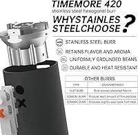 Vista 7 de Nuttii Burr Coffee Grinder – Electric, Portable, Small, Quiet Conical Burr Coffee Bean Mill, 20 Adjustable Settings for Espresso, Pour-Over, French