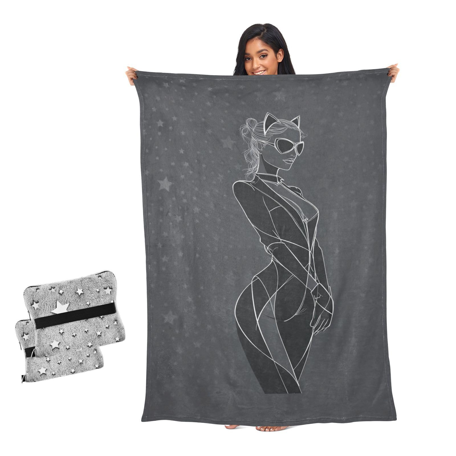 Couverture pour salon motif chat moments de détente cocooning canapé