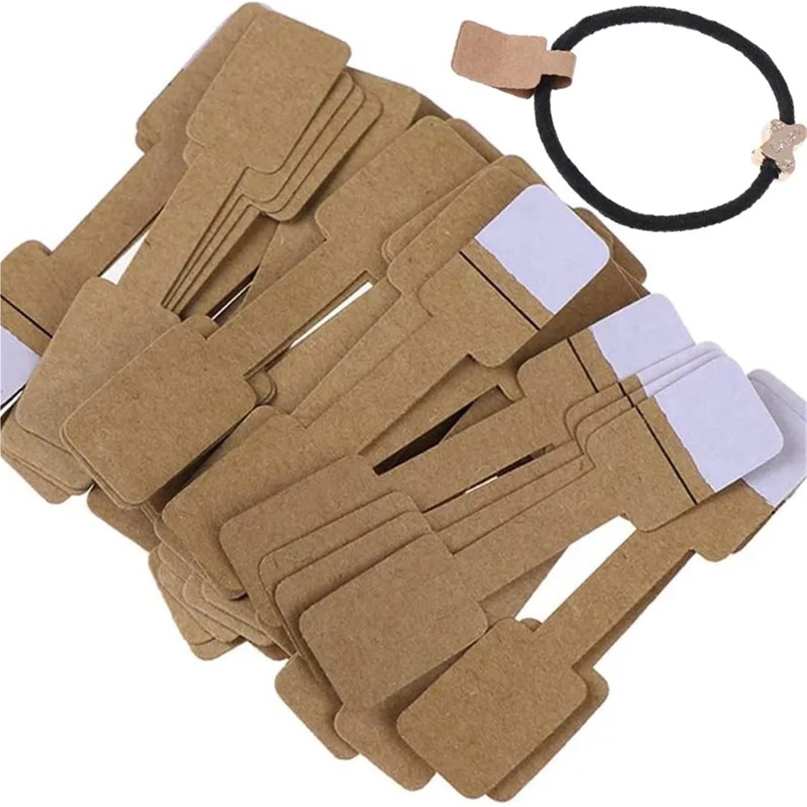1000 szt. papierowa biżuteria metka naklejki samoprzylepne DIY puste etykiety marki naszyjnik karta wystawowa
