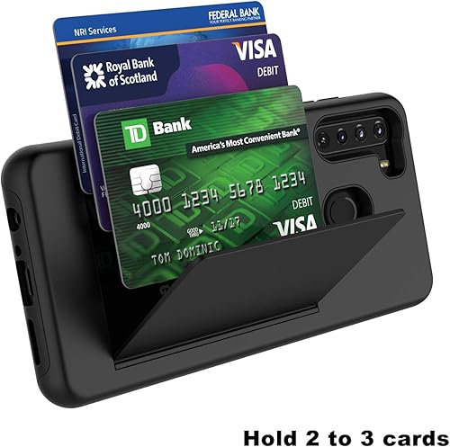 Miniatura 3 de Funda para Samsung Galaxy A21, doble capa híbrida a prueba de golpes, protección contra caídas, cubierta de plástico duro, parachoques de goma,