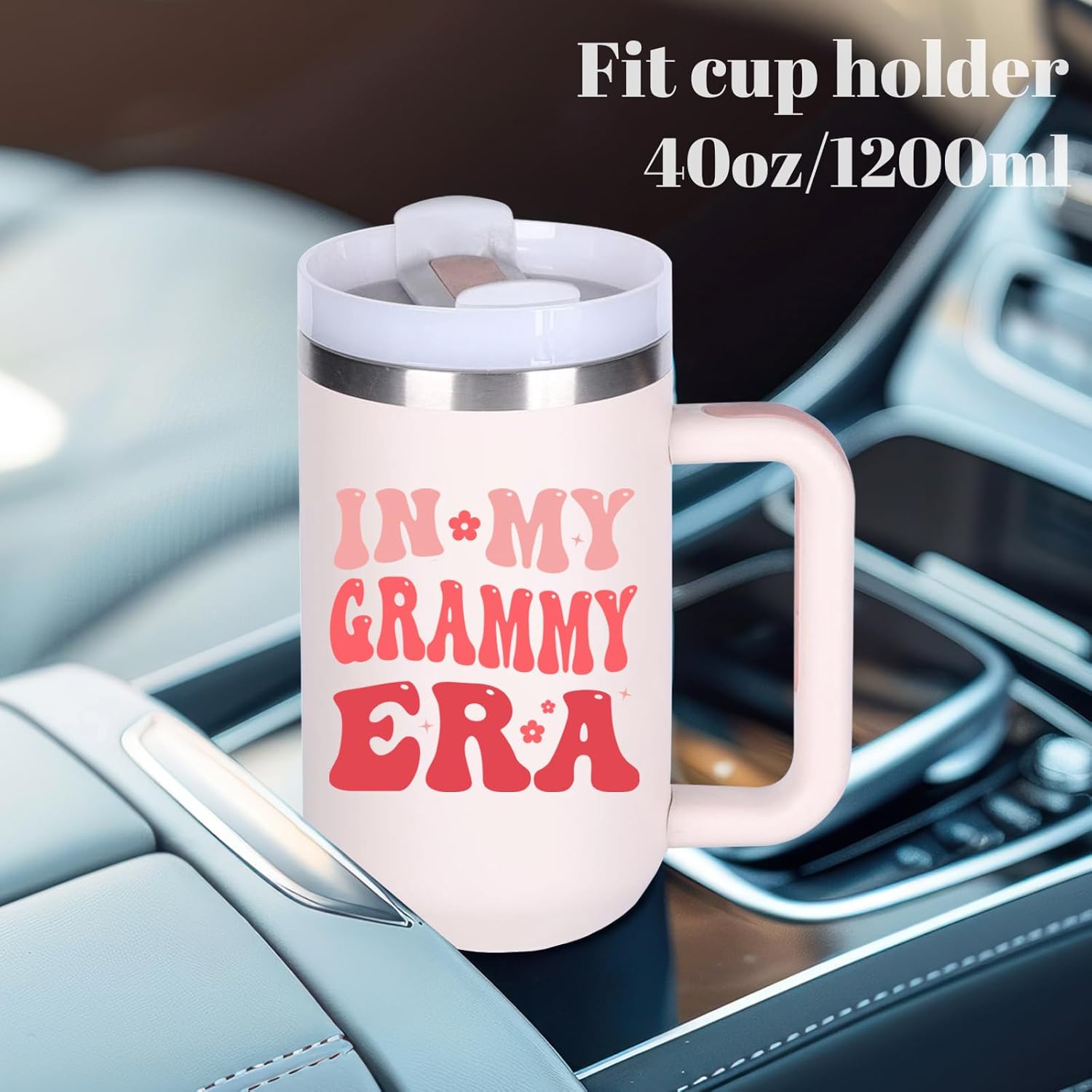 momocici Grammy Gifts Ideas for Grandma.40 oz In My Grammy Era Tumbler with Handle.Grammy Gift.Grammy Cup.Grammy Tumblers.40 oz Birthday Christmas Mothers Day Cups Tumbler Gifts for Grammy. - Image 5