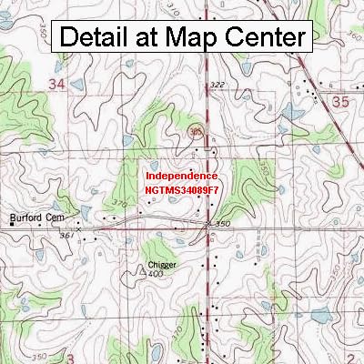 Amazon.com: USGS Topographic Quadrangle Map - Independence, Mississippi ...