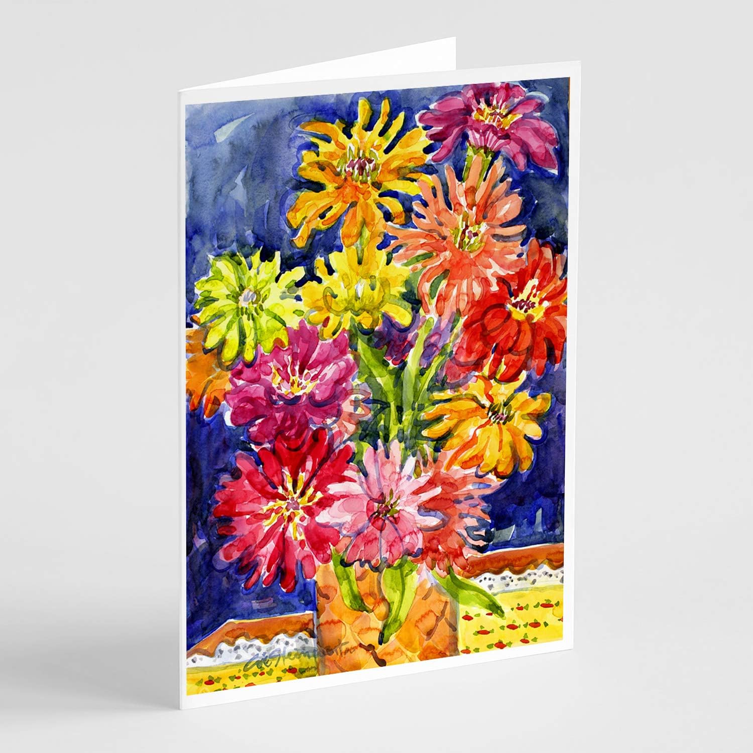 Caroline's Treasures 6046GCA7P Houses Greeting Cards and Envelopes Pack of 8 Blank Cards with Envelopes Whimsical A7 Size 5x7 Blank Note Cards