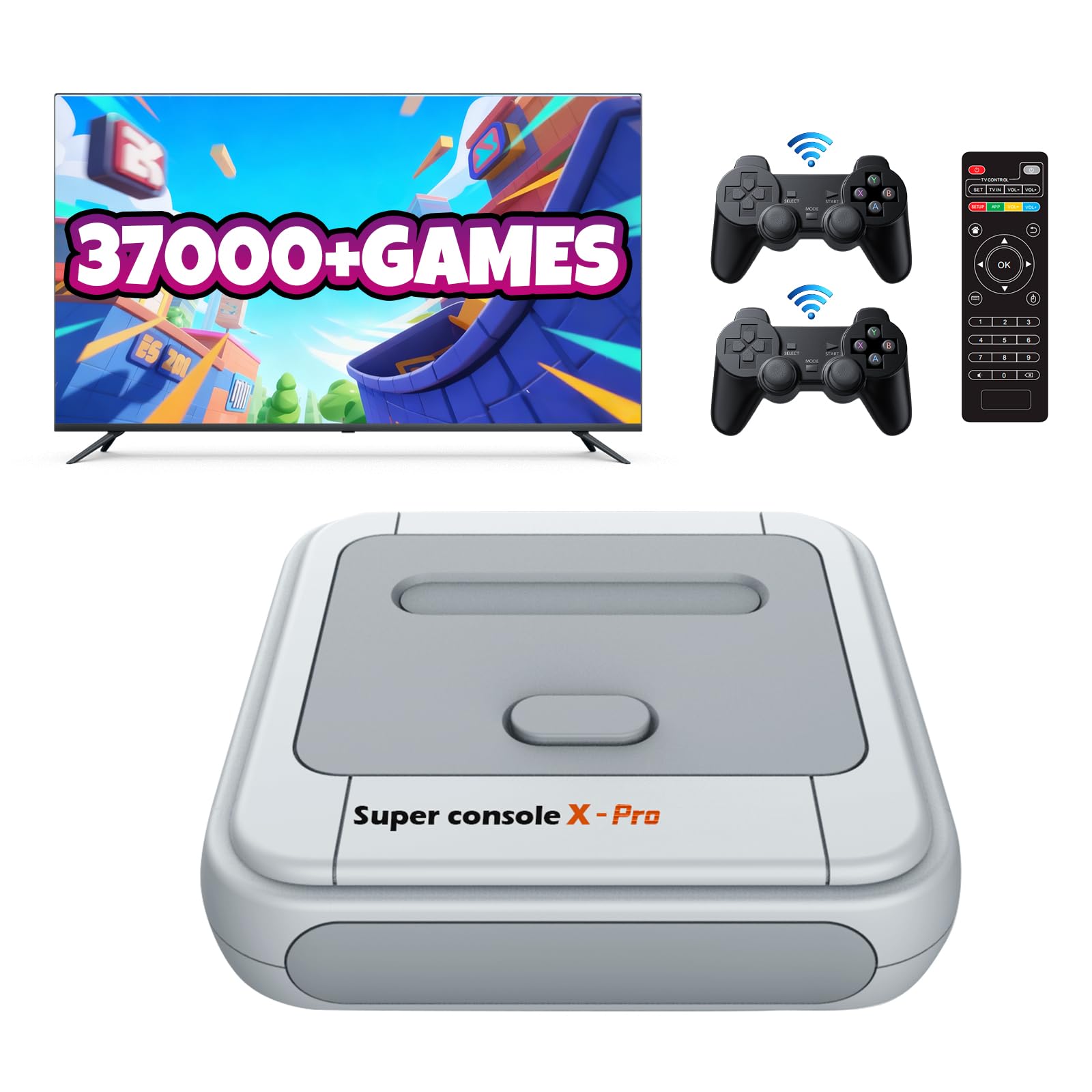 Kinhank Super Console X Pro,Retro Video Game Console with 55,000+