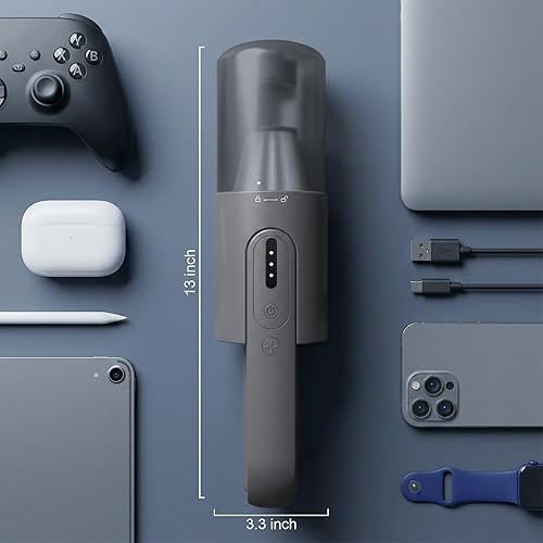 Miniatura 7 de Aspiradora de mano inalámbrica, 5 en 1, aspiradora portátil inalámbrica de 30 minutos, rápida y recargable, motor sin escobillas, 19000 Pa fuerte