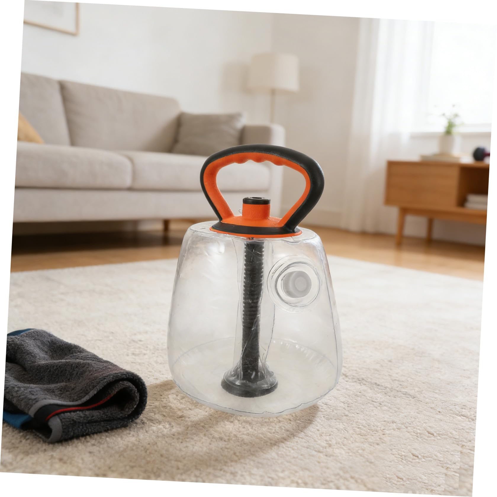 Kettlebell Regolabile Riempito d'Acqua 40 Kg Presa Sicura e Guscio Morbido in PVC, Attrezzatura per Esercizi Gambe e Fianchi, Allenamento Forza per Casa e Palestra
