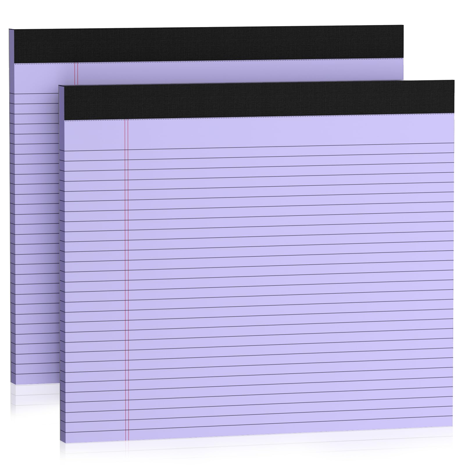 2 Pads Note Pads 11" x 9.5" Legal Pads College Ruled Notepad Micro Perforated Writing Pads Purple Lined Paper 80GSM College Ruled Paper Pad of Paper