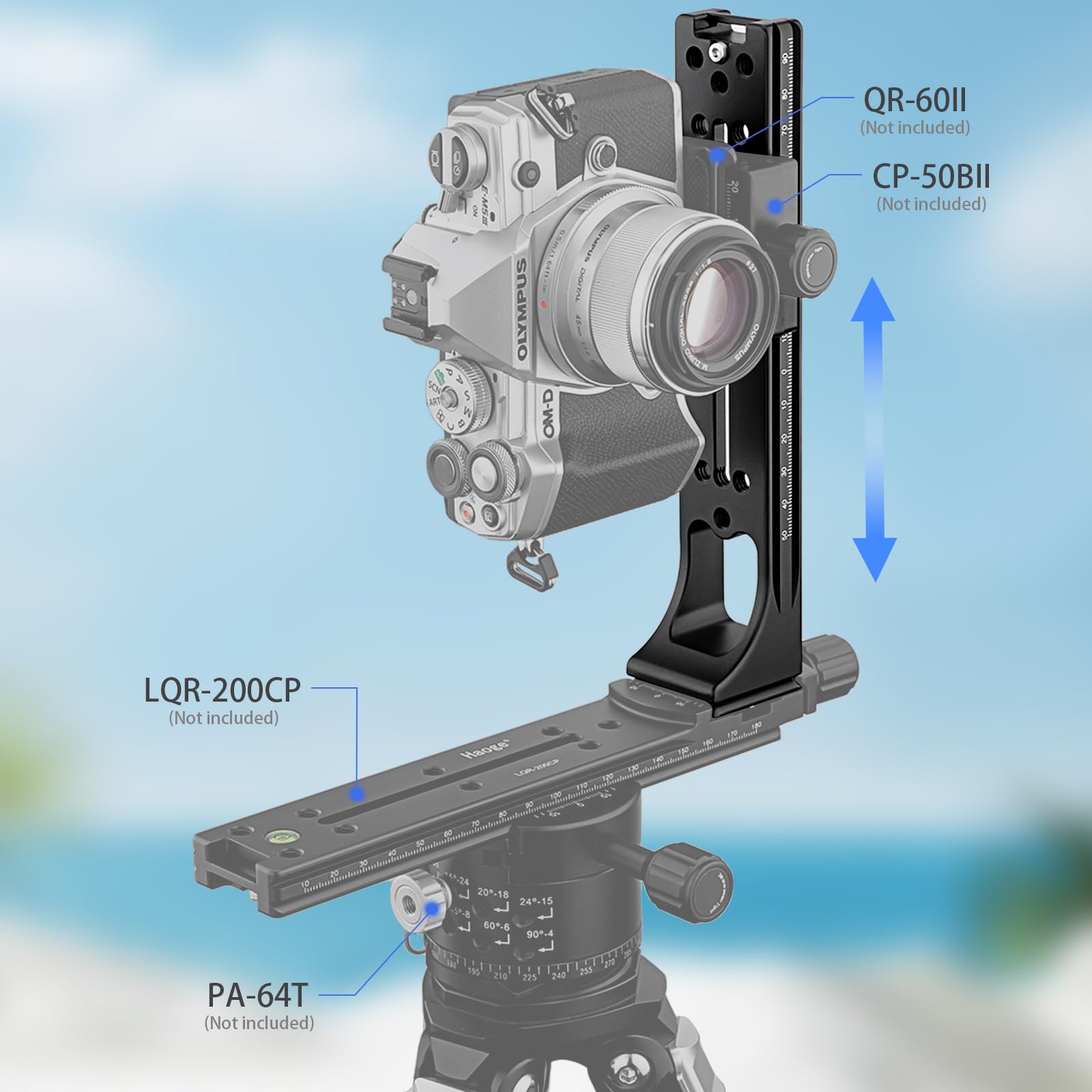 Amazon.com : Haoge LVR-200AS 200mm Dual Dovetails Nodal Slide