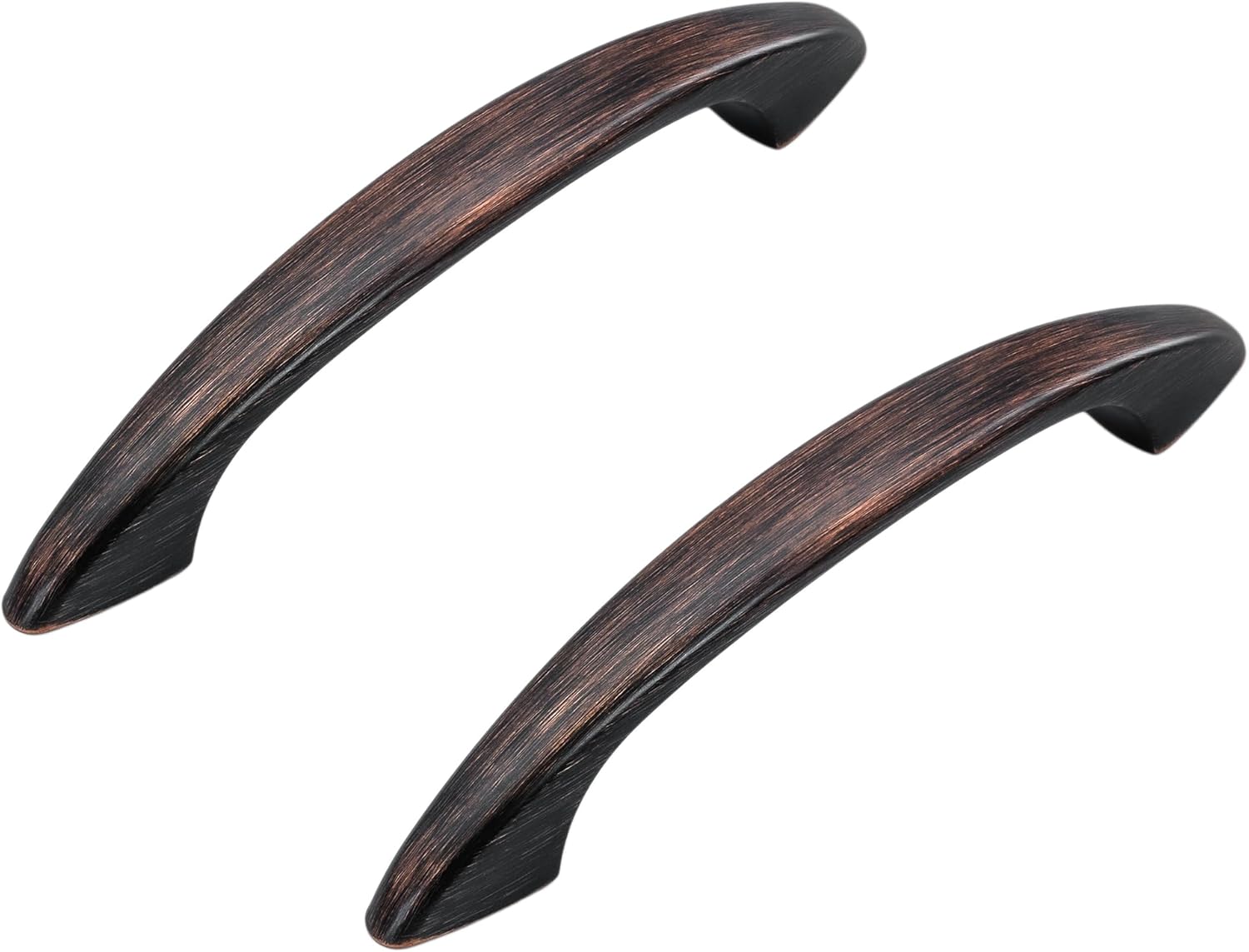 HESTIA HARDWARE 10 Pack | Oil Rubbed Bronze Dresser Handles Brushed Bronze Drawer Pulls, Modern Arched Cabinet Pull 3 inch Hole Center Cabinet Pull Drawer Hardware (Z9.10.O)