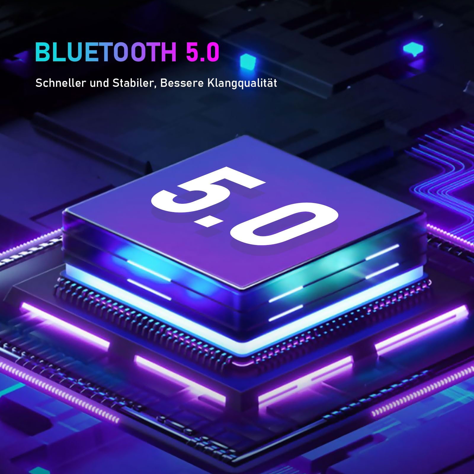 5.0 Adattatore audio Bluetooth USB per PS5/PS4/PC, Bluetooth Dongle, USB Blue Tooth Adattatore PC con mini microfono, Plug & Play