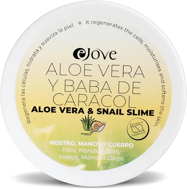 Crème Visage Aloe Vera et Bave d'Escargot Ejove - Hydratation Intense et Anti-Taches