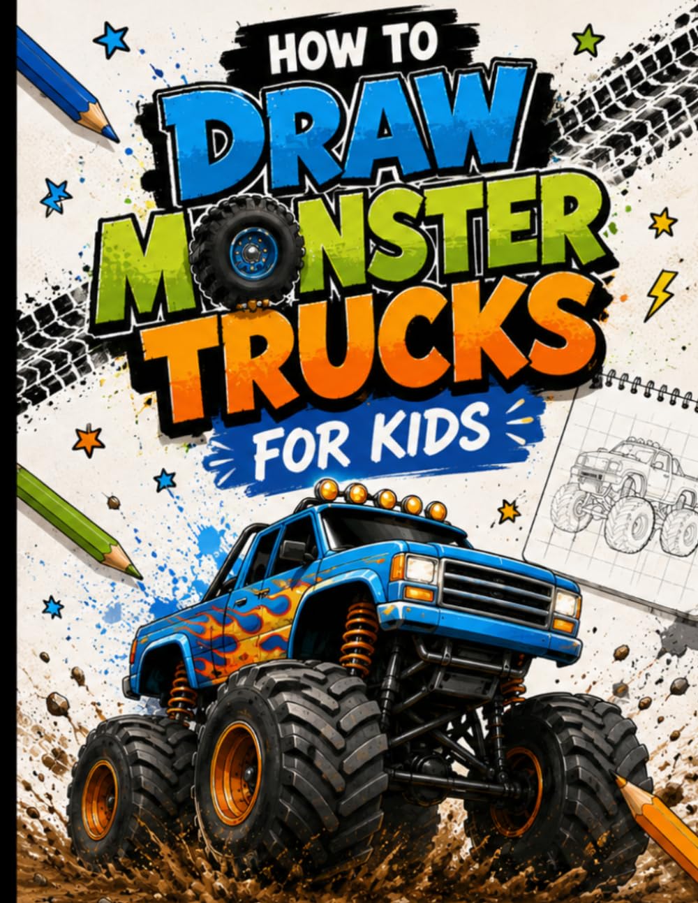 How to Draw Monster Trucks for Kids: Step-by-Step Monster Truck Drawing Book with Easy Grids, Practice Pages, and Fun Activities for Beginners
