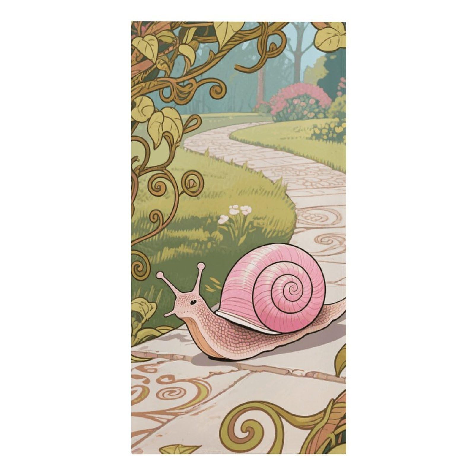 asbwuo Snail (Art Nouveau) Beach Towels Extra Large Quick Dry Absorbent