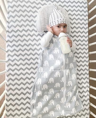 Miniatura 2 de BaeBae Goods Sábanas de cuna prémium para bebés, niños y niñas, paquete de 4, juego de sábanas bajeras de punto de jersey, suave y transpirable,