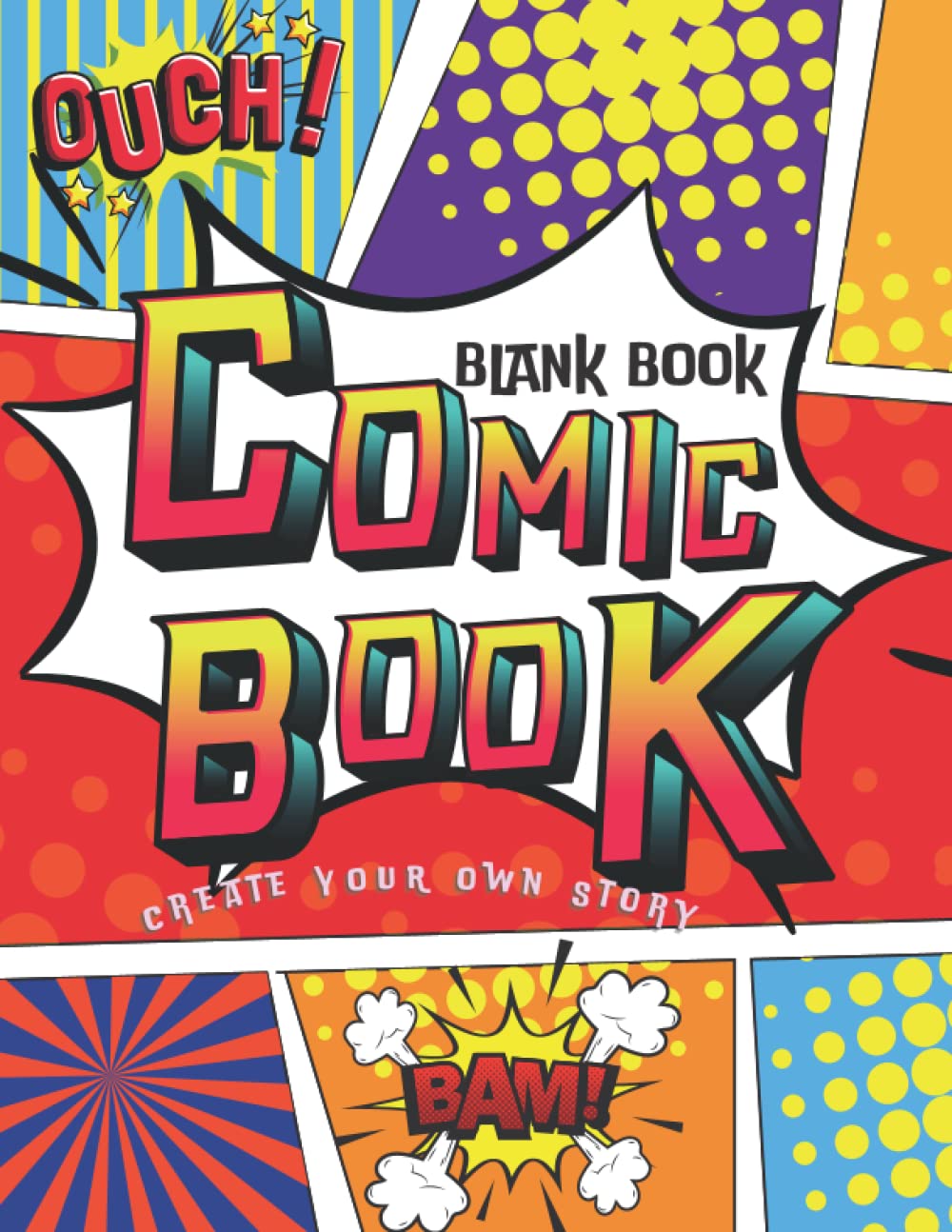 Blank Comic Book For Kids: Create Your Own Comics With This Comic Book Journal Notebook: Over 100 Pages Large Big 8.5" x 11"