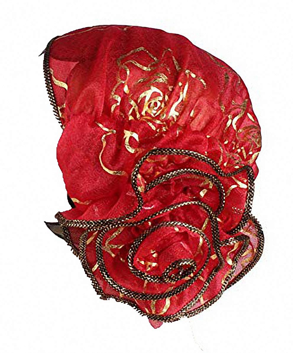 Ulalaza Women's Red Chemo Headwear Turbans Head Scarf Headwraps Cancer Hats Sleeping Hats Night Cap