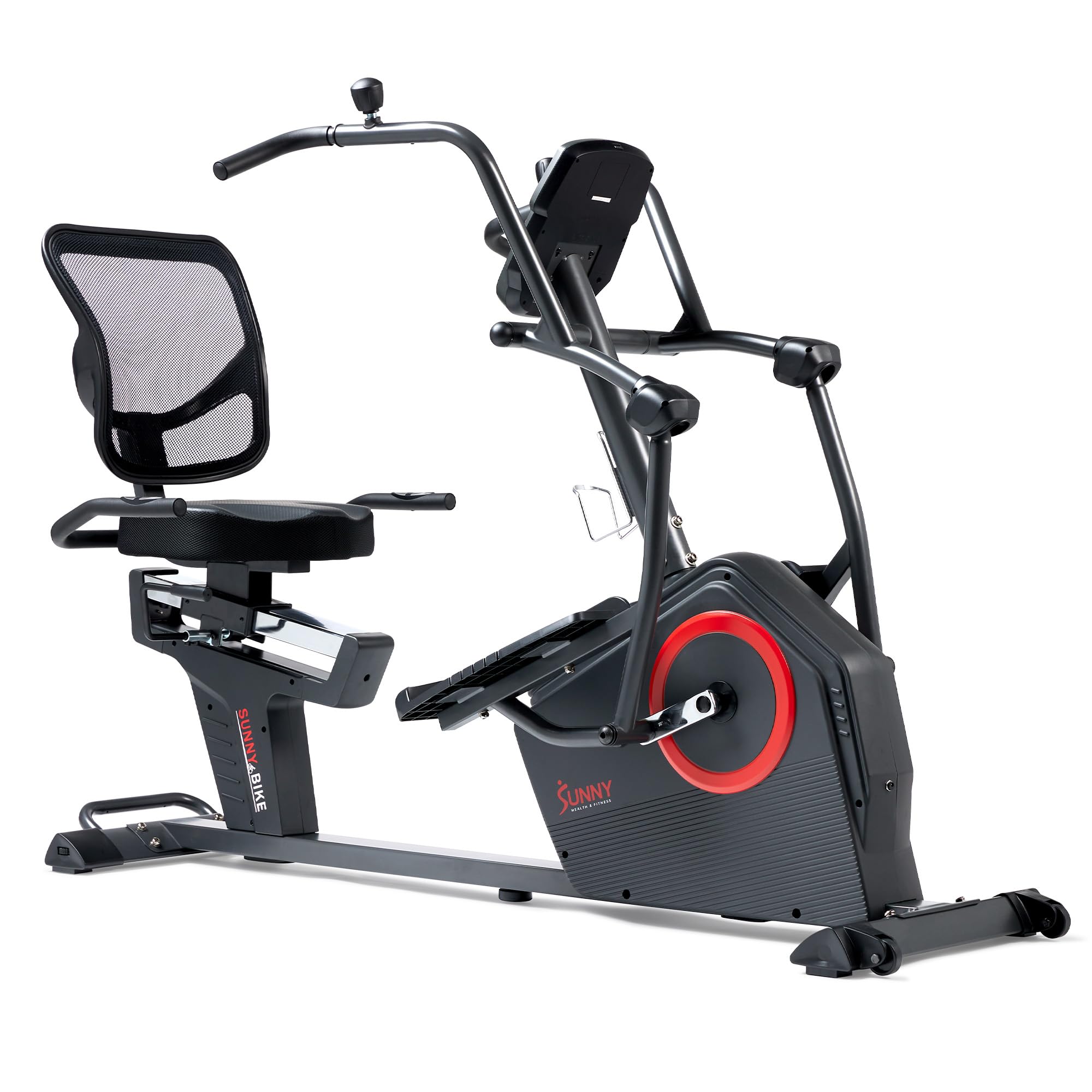 Sunny Health & Fitness Recumbent Cross Trainer Exercise Bike with Exclusive SunnyFit® App and Smart Bluetooth Connectivity – SF-RBE4886SMART