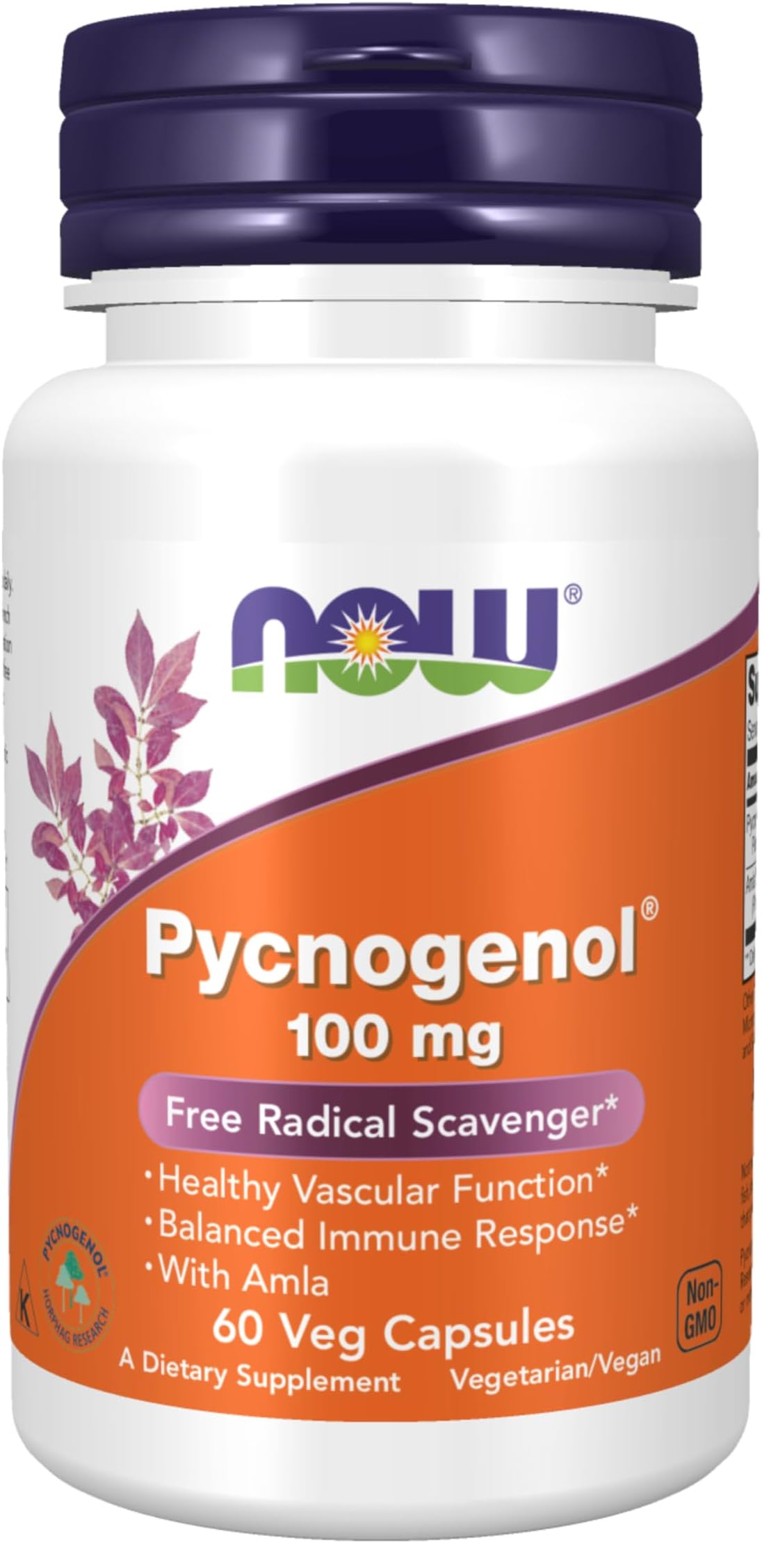 Now Foods Pycnogenol Veg Capsules, 100 mg, 60 Count