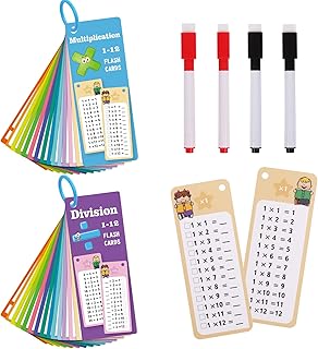 NiCola Times Tables Flash Cards for Kids, 2Pcs Maths Flash C
