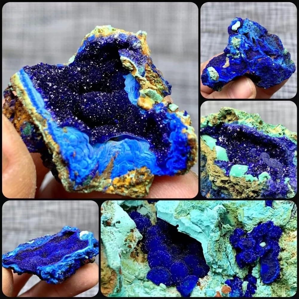 Beautiful Azurite Malachite Cluster Crystal Collection (Size : 10-20g)
