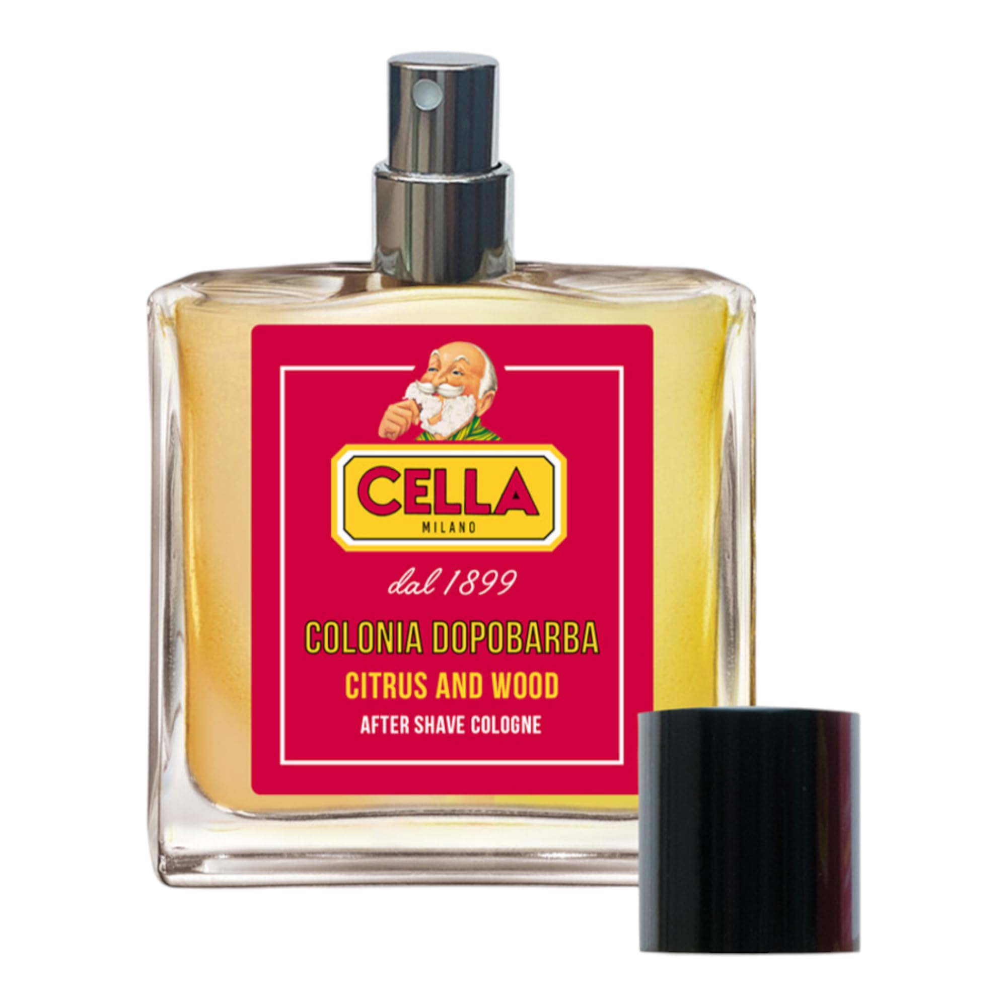 Cella Milano Colonia Dopobarba Spray, Citrus and Wood, Dopobarba Colonia, Note di Agrumi e Legno, 100 ml