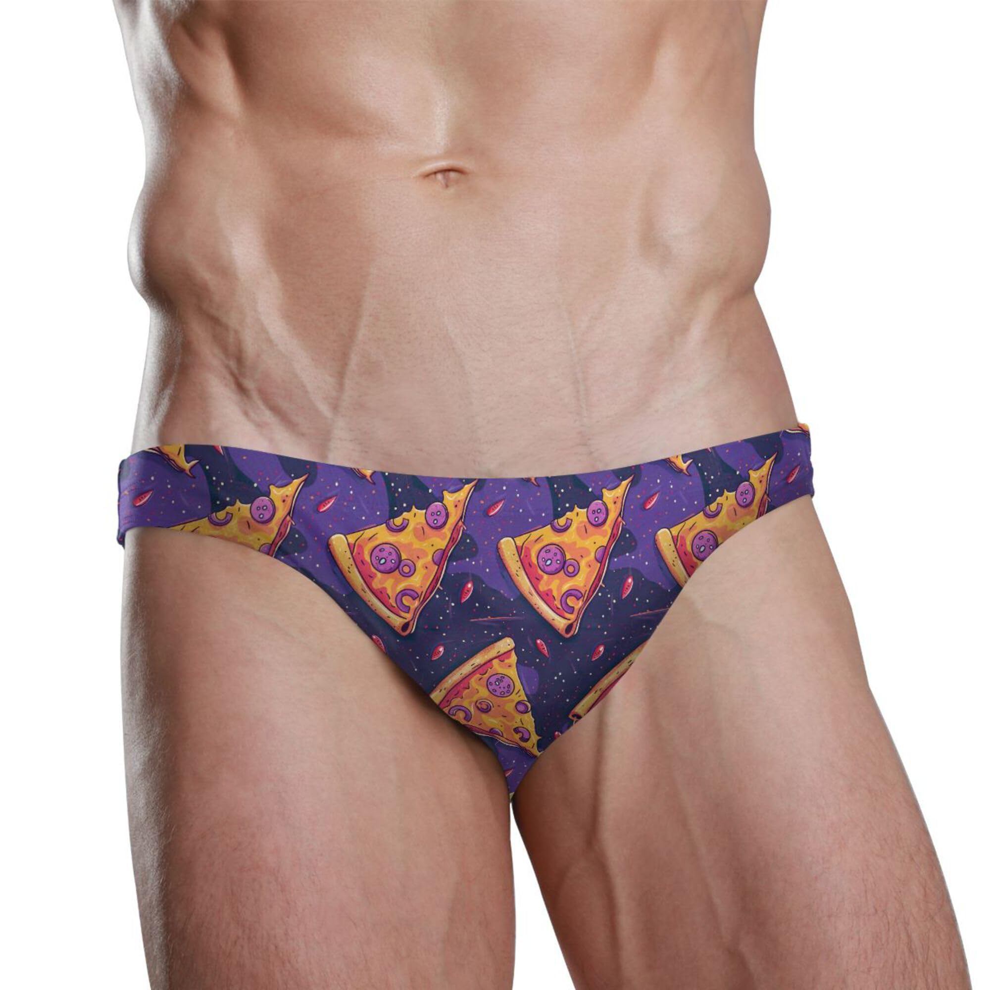 Pizza Food Swim Briefs for Men Swimsuit Bikini Swimwear XXXL B0403799