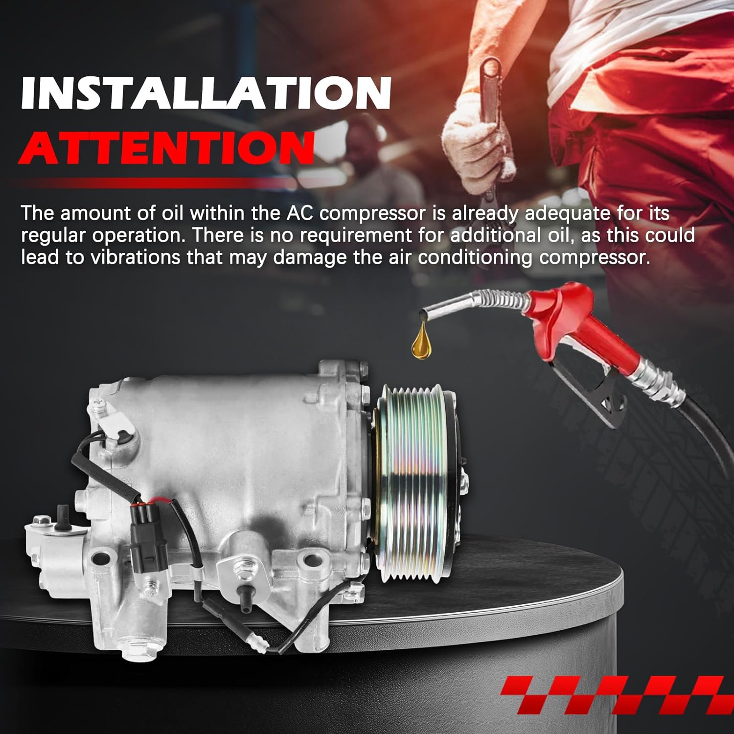 AC Compressor Compatible with 2007-2011 CRV/CR-V RDX A/C with Clutch Replacement for 38810RWCA03 38810RX0A01 0610239 2004920AM