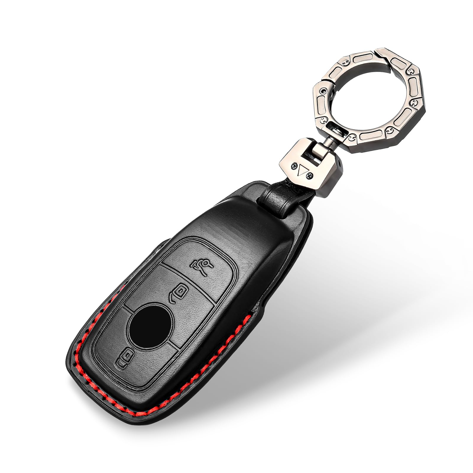 Ontto Étui De Protection En Cuir Pour Clé De Voiture - Compatible Avec Mercedes Benz C S GLC GLE EQE EQS Classe 500 580 SL63 AMG W206 S206 W223 X254