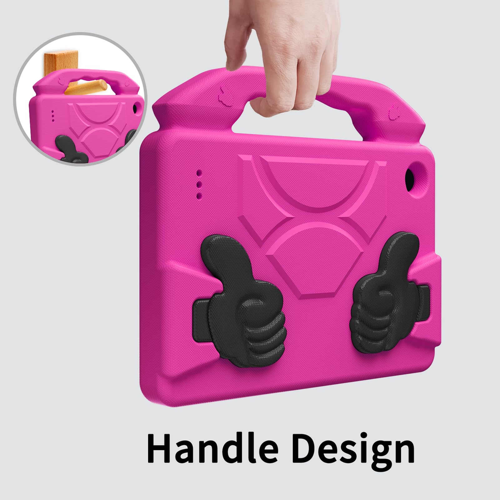 Tosuny Etui na Tablet F ire HD7 (2015/2017/2019), Przyjazne Dzieciom Etui Ochronne na Tablet z Uchwytem i podpórką, Lekkie i Odporne Wstrząsy (ROSE PINK)