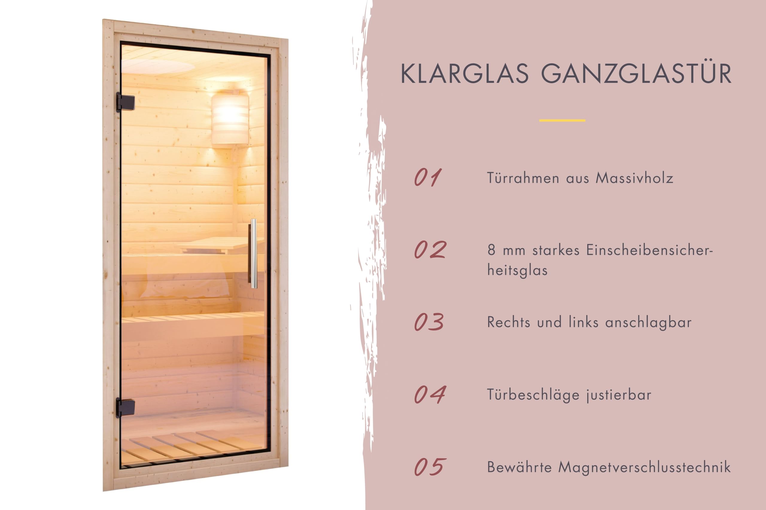 Karibu Fasssauna Carlotta in versch. Größen inkl. Saunaofen 9kW Außensauna Gartensauna (Größe M 175 cm)