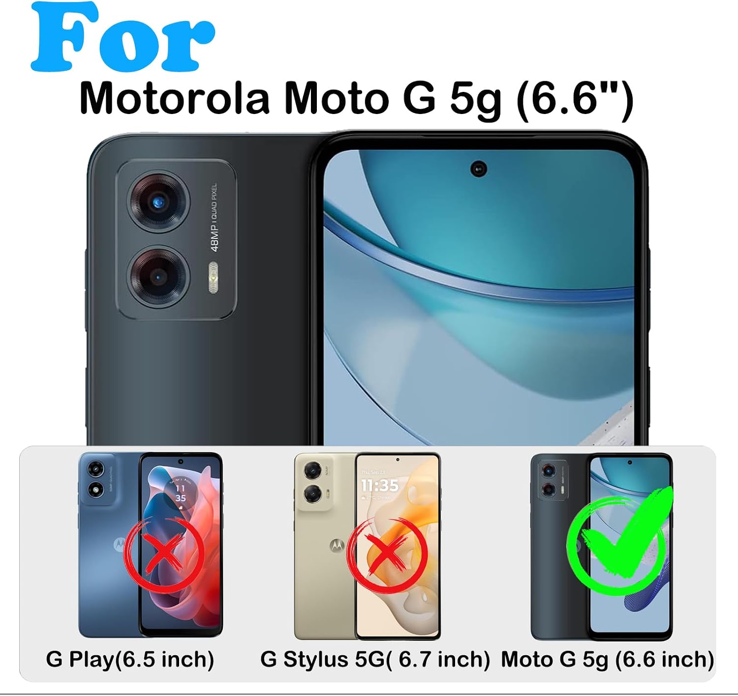 KECAI for Motorola Moto G 5G 2024 Case with Belt Clip Holster, 2X Screen Protector, Heavy Duty Shockproof Drop Protection Military Grade Rugged Full Body Phone Cover with Kickstand