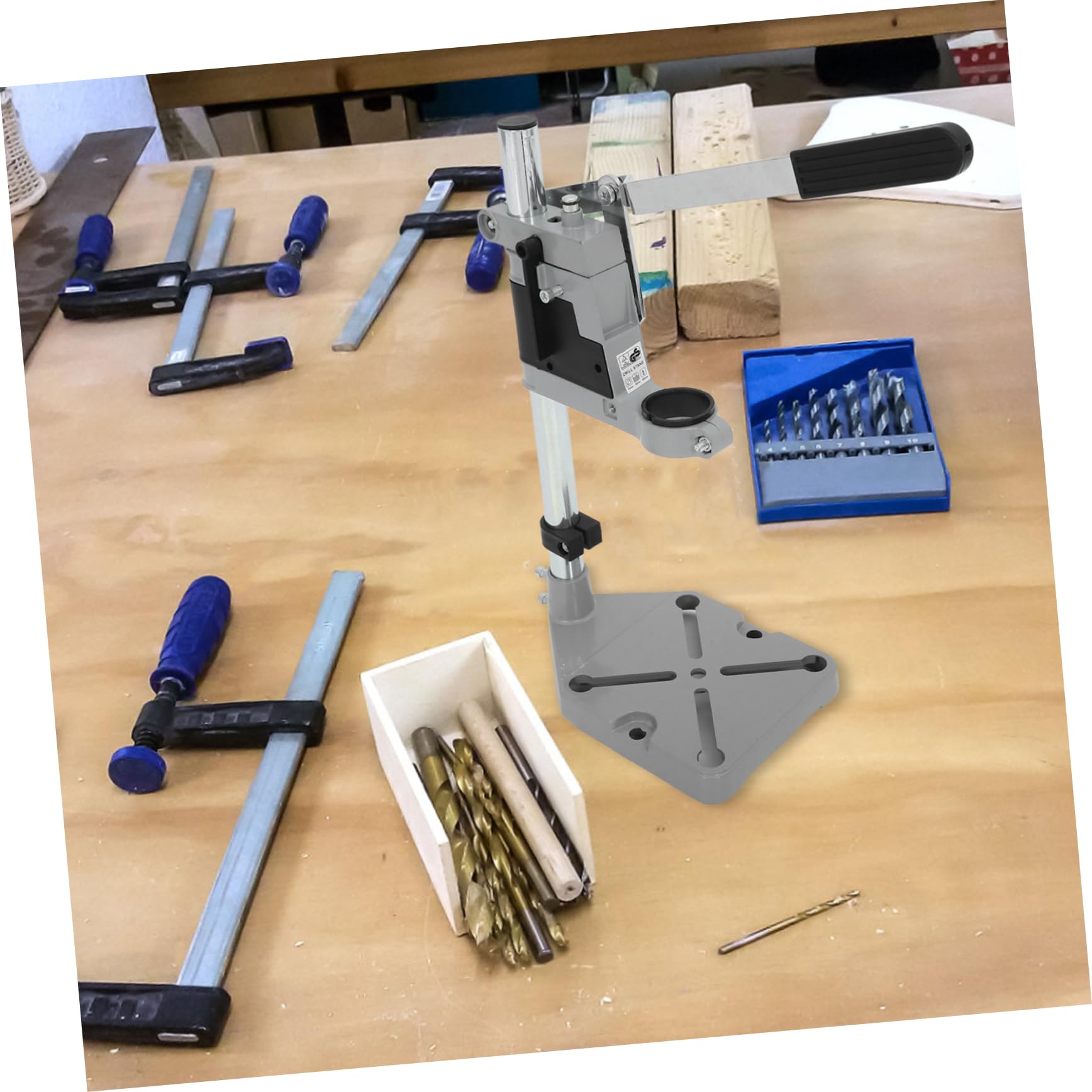 SOLUSTRE Supporto Per Trapano Colonna Per Trapano Manuale Accessorio Portatile Per Utensile Supporto Stabile Per Banco Da Lavoro