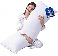 Vista 20 de DOWNCOOL Almohada de cuerpo completo de lujo con funda de fibra - Almohada corporal ultra suave para dormir - Almohada de cama larga transpirable