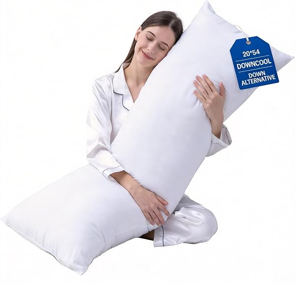 DOWNCOOL Large Body Pillow Insert- Breathable Full Body Pillow for Side…