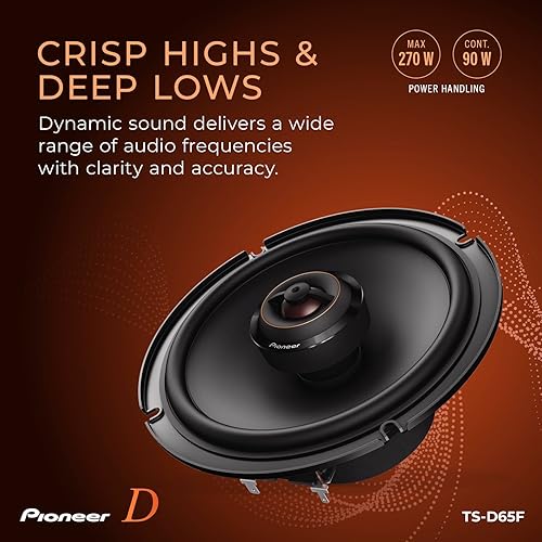 Miniatura 11 de PIONEER F-Series TS-F1634R - Altavoces de 2 vías de 6.5 pulgadas (par) - 200 W máximo, sonido equilibrado + agudos suaves, gran reemplazo de stock