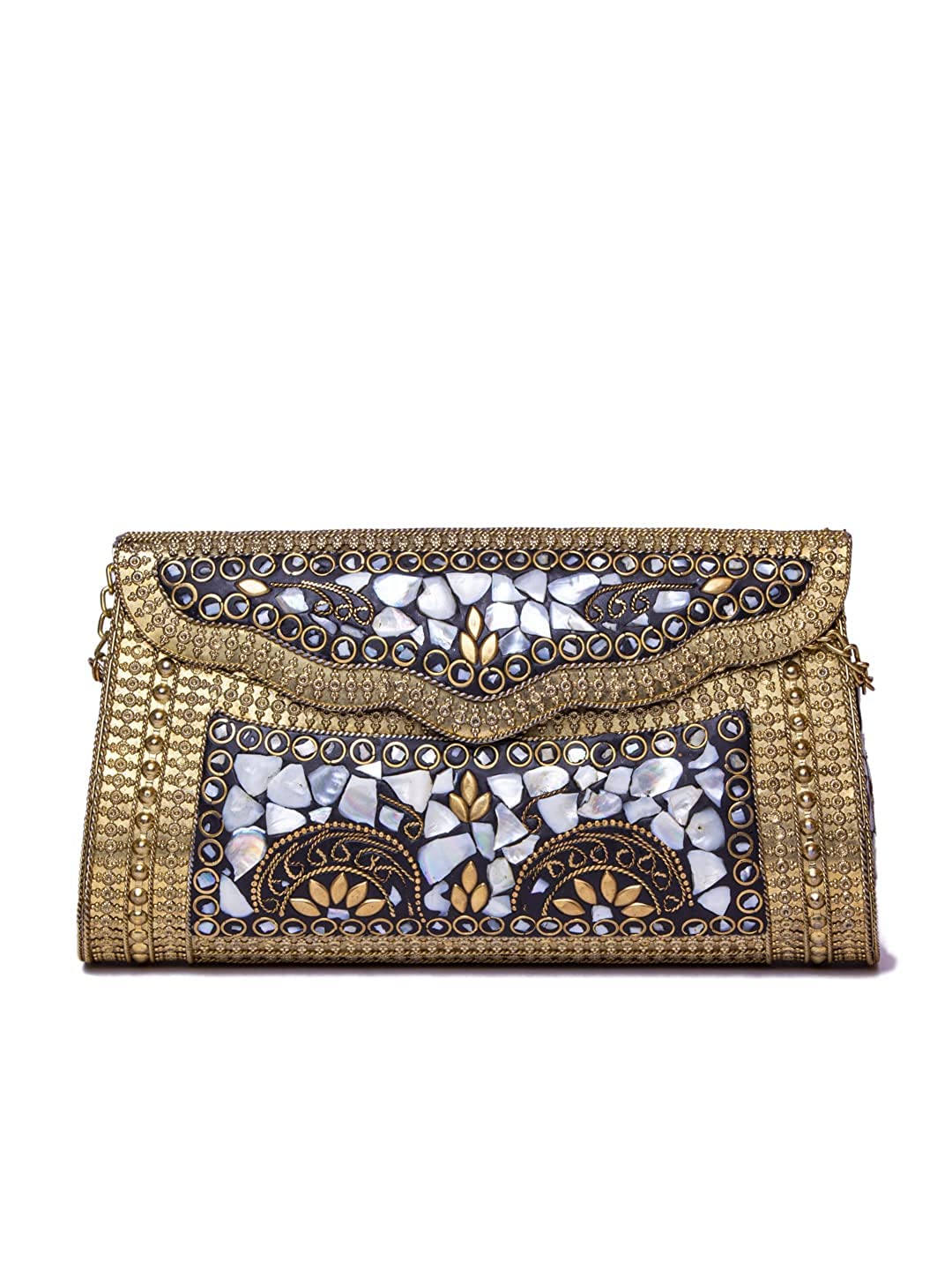 SHAKUNTLA VINTAGE Multi Colour Metal Sling Bag Purse Clutch 2