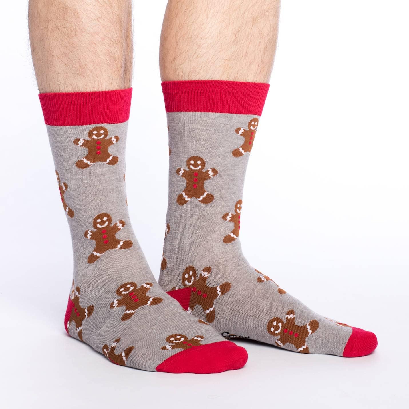 Good Luck Sock Men's Gingerbread Men Christmas Socks, Adult, Shoe Size 7-12 - Image 2