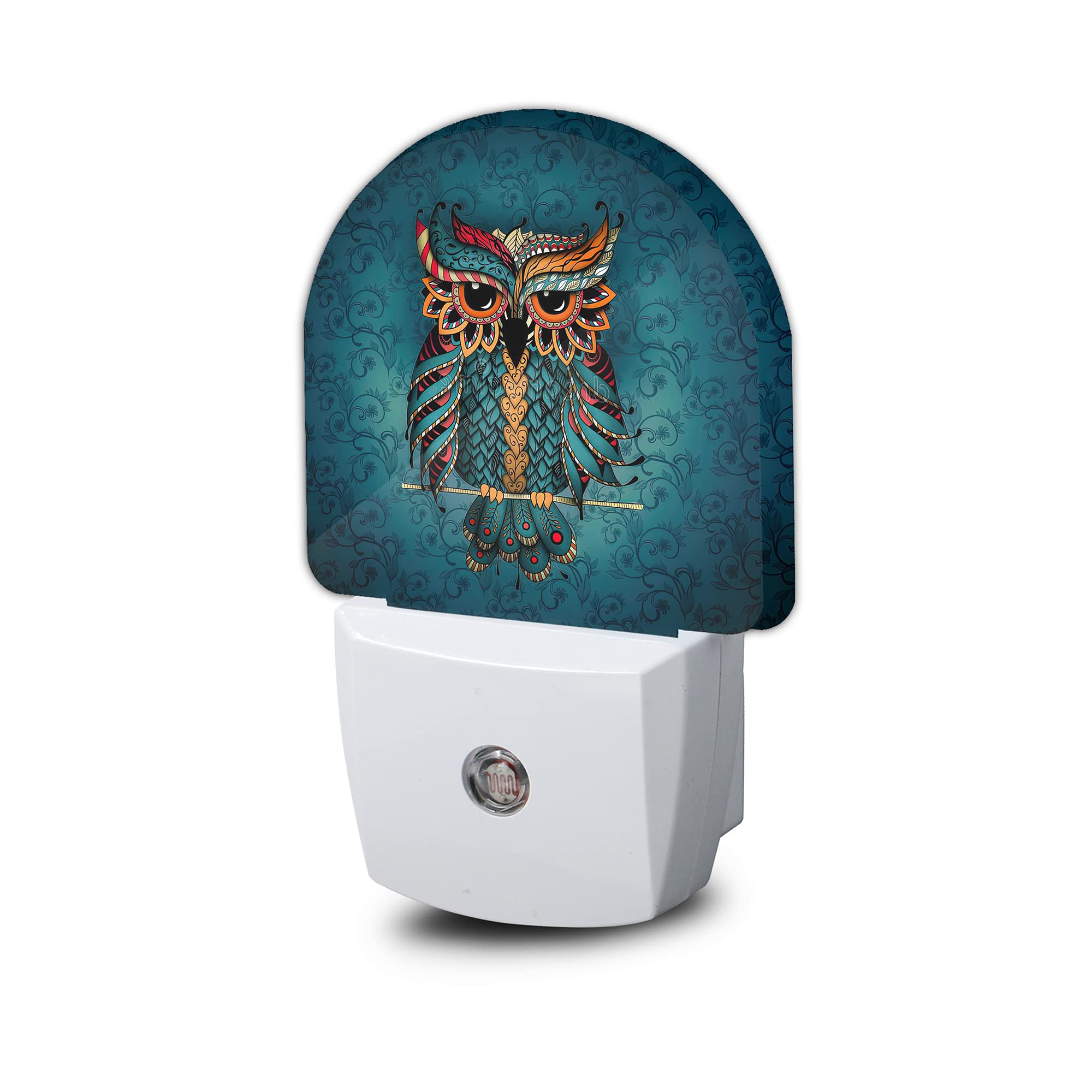 Owl Night Light,Vintage Animals Plug-in Wall Led Night Lights Decor for Boys Girls Room,Dusk to Dawn Sensor Wall Lamp for Stairway/Hallway/Kitchen,0.5W